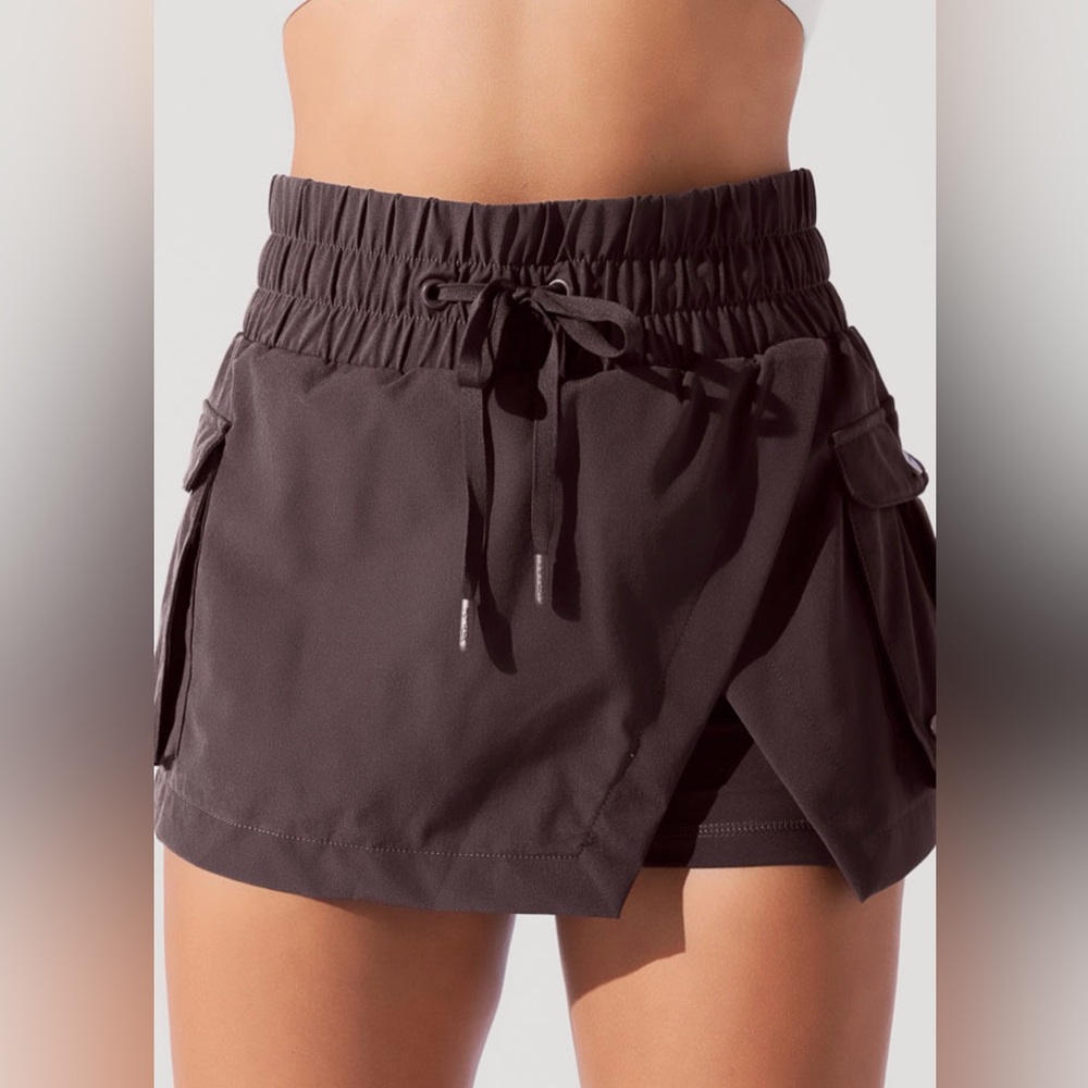 Popflex brown hiking superskort, size 2X in brown